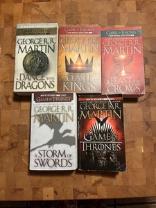 GAME OF THRONES 5 Book Lot by George R.R. Martin Paperback Book Set - Picture 1 of 3