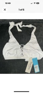Beach Bunny Cameron Halter Swim Top White 3XL Or Black 2XL New Bikini Separates - Picture 1 of 5