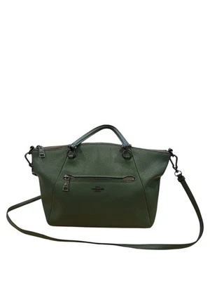Coach Prairie Leather Satchel Crossbody Olive Green Silver Hardware Good Con - Image 1 of 4
