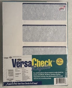 VersaCheck Scheckminen Sicherheitsformular 3001 750 blaue Schecks graduiert NEU VERSIEGELT - Bild 1 von 2