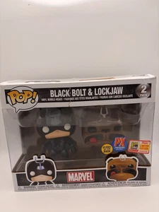 Black Bolt & Lockjaw Funko Pop 2-Pack PX Previews Exclusive SDCC 2018 Sticker - Picture 1 of 10