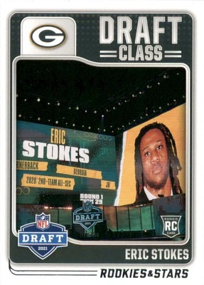 2021 Rookies and Stars Draft Class #18 Eric Stokes - FB - Image 1 of 2
