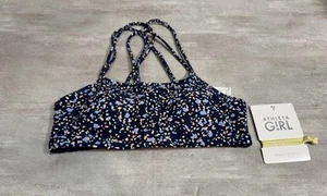 Athleta Girl Reversible Gold Coast Bikini Top Size Large 12 - Picture 1 of 4