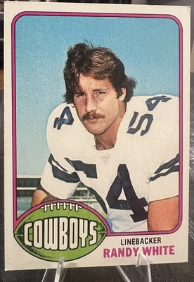 1976 Topps RANDY WHITE #158 RC Rookie Card | Dallas Cowboys | Mid-Grade - Image 1 of 2