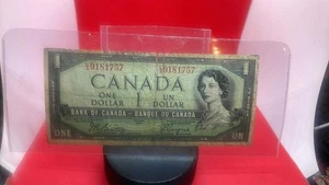 Canada 1954 $1 One Dollar Banknote Beattie - Coyne Devils Face L/A 9181757 - Picture 1 of 2
