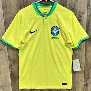 Nike Brazil 2022-2023 Home Soccer Adult Jersey Yellow DN0680-742 Mens Size Small - Picture 1 of 4
