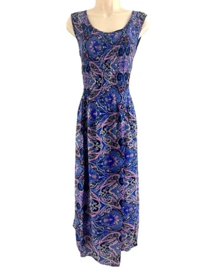 Maxi Vestido Croft & Barrow Estampado Cachemira Corpiño Calado Talla 2X 20 22 Plus Foto 1 de 4