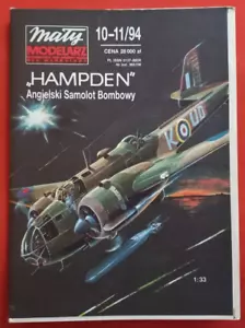 Modellbaubogen Maly Modelarz 10-11/94, Handley Page HAMPDEN in 1:33 - Picture 1 of 9