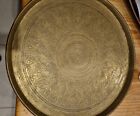 LARGE Antique COLLECTABLE Brass Tray Arabic Islamic INTRICATE ENGRAVING  53 cm