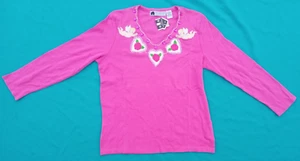 Storybook Strickshirt rosa M Herzen-Rosen-Engel 3/4 Arm - Bild 1 von 12