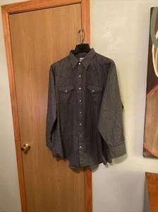 Ely Cattleman Size 2XB Multi-Color w/Checked Print Long Sleeve Pearl Snap Shirt - Picture 1 of 3