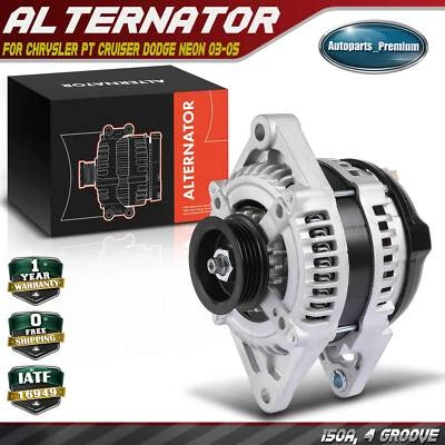 Alternator for Chrysler PT Cruiser Dodge Neon 03-05 2.4L 150Amp 12V CW 4-Groove - Image 1 of 4