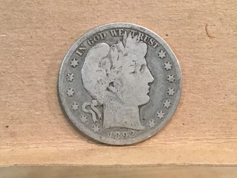 1892 s Barber Half Dollar Cover