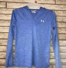 Under Armour Womens Pullover Size Small Hoodie Loose Heat Gear Blue