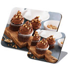 1 Tischset & 1 Untersetzer Set Schokolade Karamell Cupcake Tasse Kuchen #50515