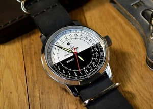 Reloj de pulsera automático Sputnik para hombre movimiento día y noche 24 horas regalo para hombre - Imagen 1 de 10
