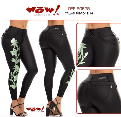 WOW JEANS COLOMBIANOS AUTÉNTICOS COLOMBIANOS PUSH UP JEANS LEVANTA COLA LEVANTAMIENTO DE GLÚTEOS - Imagen 1 de 3