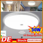 50W LED Deckenlampe mit Bewegungsmelder Sensor LED Deckenleuchte Flurlampe Weiß