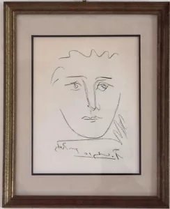 ORIGINAL PABLO PICASSO ANTIQUE MODERN ART CUBISM ETCHING VINTAGE POUR ROBIE COA - Picture 1 of 7
