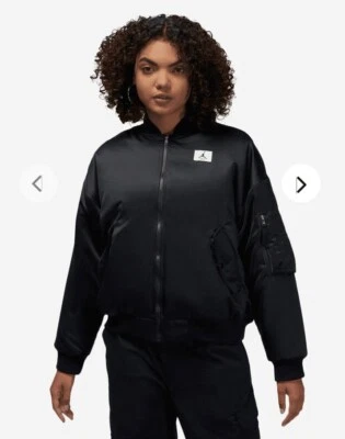 Chaqueta de bombardero para mujer Nike Air Jordan Flight Renegade talla pequeña DQ9802-010 $250 Foto 1 de 4