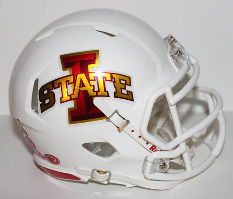 2017 Iowa State Cyclones Custom Riddell Mini Helmet vs Oklahoma Cover