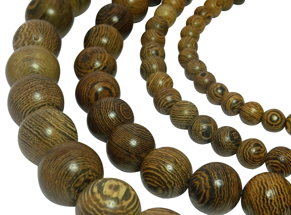 😏 Kibotoholz Kugeln Holzperlen 6, 8, 12, 15 & 30 mm NATUR Holz Perlen 😉 - Bild 1 von 1