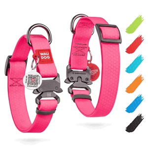 Pink Waterproof Dog Collar Adjustable for Small Dogs 914 in Neck x 3/5 in Wide - Picture 1 of 7