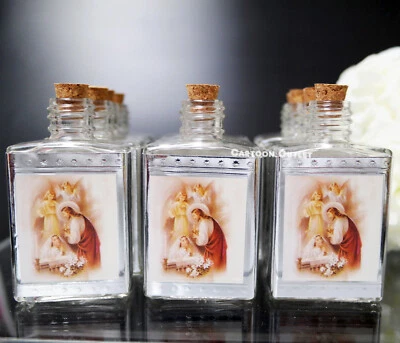 10 First Communion Girl Party Favors Glass Holy Water Bottles Recuerdos Comunion - Image 1 of 4