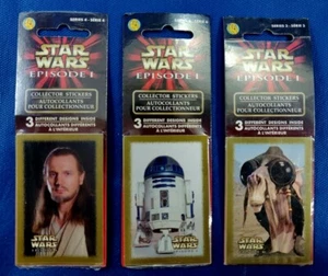Star Wars Episodio I 1999 Serie 3 4,5,6 pegatinas Juego de 9 de Sandylion - Imagen 1 de 8