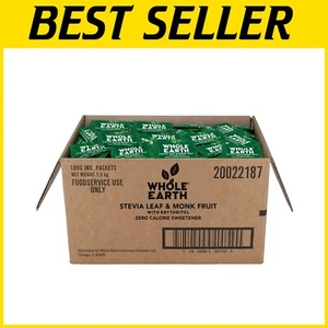 Natural Stevia and Monk Fruit Sweetener Packets - Zero Calorie Erythritol Combo - Picture 1 of 11