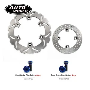 Rotor y pernos de disco de freno delantero trasero aptos para Honda CBR 125R 2003-2011 2010 2009 - Imagen 1 de 11