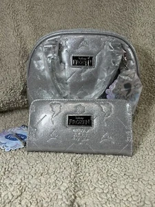 Loungefly x Disney Frozen Lack Silber Bowler Handtasche geprägt Geldbörse & Portemonnaie - Bild 1 von 13
