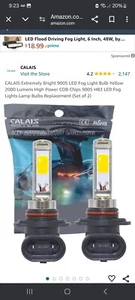 2xH11 LED Bulbs 3000K Golden Yellow Super Bright Fog Light DRL Light High Power - Picture 1 of 2