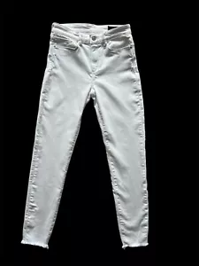 AllSaints Women’s White Jeans Miller Mid-rise ankle grazer skinny Size 27 - Picture 1 of 3