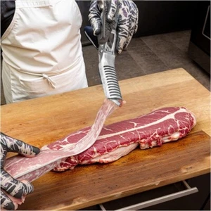 BBQ Rib Preparation Zinc Alloy Membrane Remover Tool Arched Antislip Grip - Bild 1 von 8
