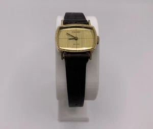 TISSOT sari H540 ladies gold plated mechanical watch Brown Leather Straps - Picture 1 of 18