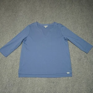 Orvis Women's Size Medium Blue 3/4 Sleeve Pima Cotton T-Shirt Soft - Picture 1 of 9