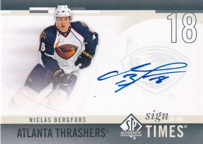 2010-11 SP Authentic Sign of the Times #SOTNB Nicklas Bergfors AUTO - Image 1 of 2