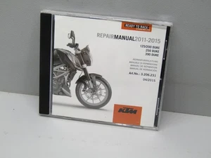 2011-2015 KTM 125 200 DUKE 250 DUKE 390 DUKE REPAIR MANUAL DVD - Picture 1 of 2