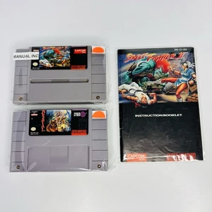 Street Fighter II (Super Nintendo SNES, 1992) w/Manual + Brutal Paws of Fury LOT - Picture 1 of 9