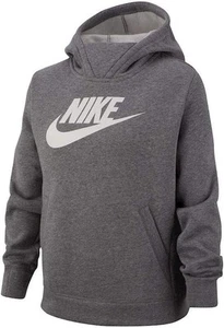 Nike Girls Pullover Hoodie Large Gray/White NWT - Picture 1 of 5