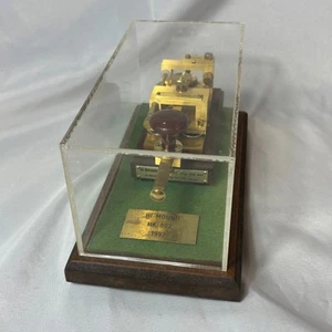 Hi Mound Telegraph Key HK-802 Made IN Japan With Acrylic & Wood Display Case - Zdjęcie 1 z 20