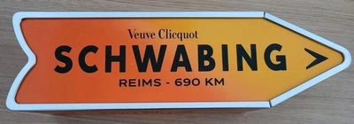 Veuve Clicquot Kühler Schwabing nach Reims Wegweiser  Champagner Kult Merch - Bild 1 von 4