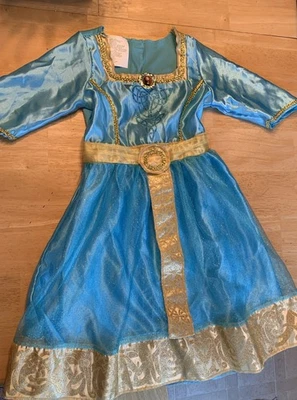 Disney Valiente Mérida Niña Disfraz Halloween Vestido Princesa Azul Talla 4-6 Foto 1 de 4