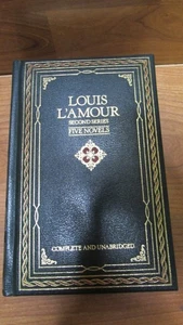 Louis L’Amour SEcond Series Five Novels Unabridged Leather Bound Gold Edges - Picture 1 of 8