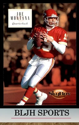 SkyBox Premium #75 1994 Joe Montana Kansas City Chiefs (4A6) Foto 1 de 2
