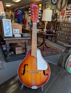 Rare 1960s Vintage Acoustic Original Kay N5 Sunburst F-Hole Mandolin - Picture 1 of 15