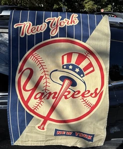 Rare Vintage New York Yankees Cushion Craft Large Banner 41.5” X27.5” Baseball - Bild 1 von 15
