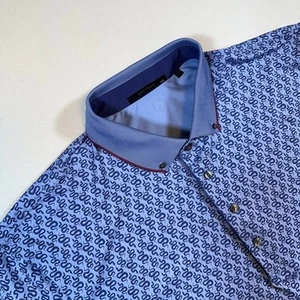 Greyson Golf Polo Men's Size 2XL Snake Diaries Pattern Blue Teeth Of The Dog - Bild 1 von 9