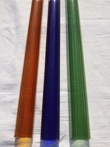 GLAS COE 33 LAMPWORK ROHR BORO, COE 33 FARBMIX 30MM X 4MM PROFILROHR - Bild 1 von 3